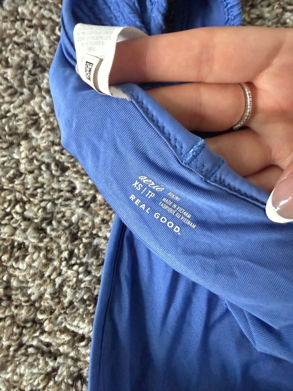 aerie Periwinkle Textured Bralette Bikini Top - Picture 4 of 4